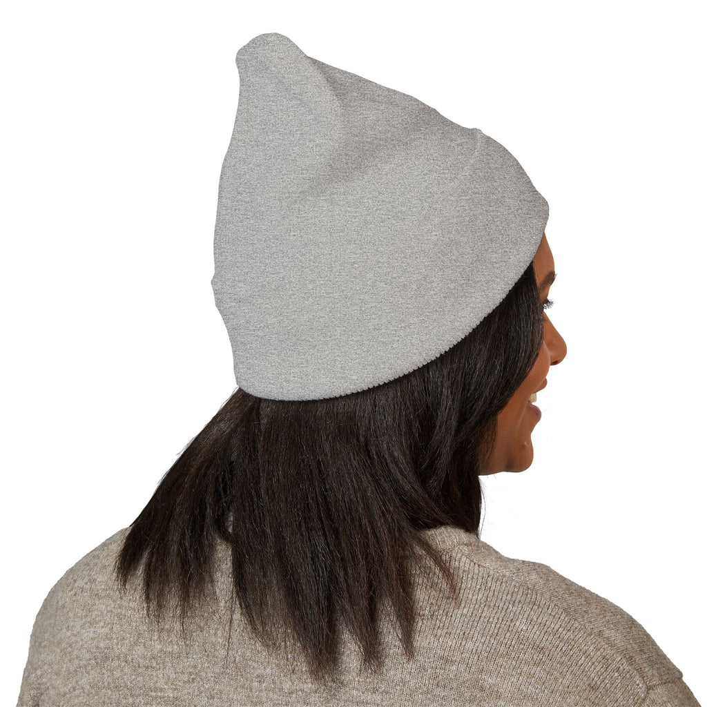 Embroidered 'S' Classic Cuffed Beanie — Minimal Monogram Knit Hat