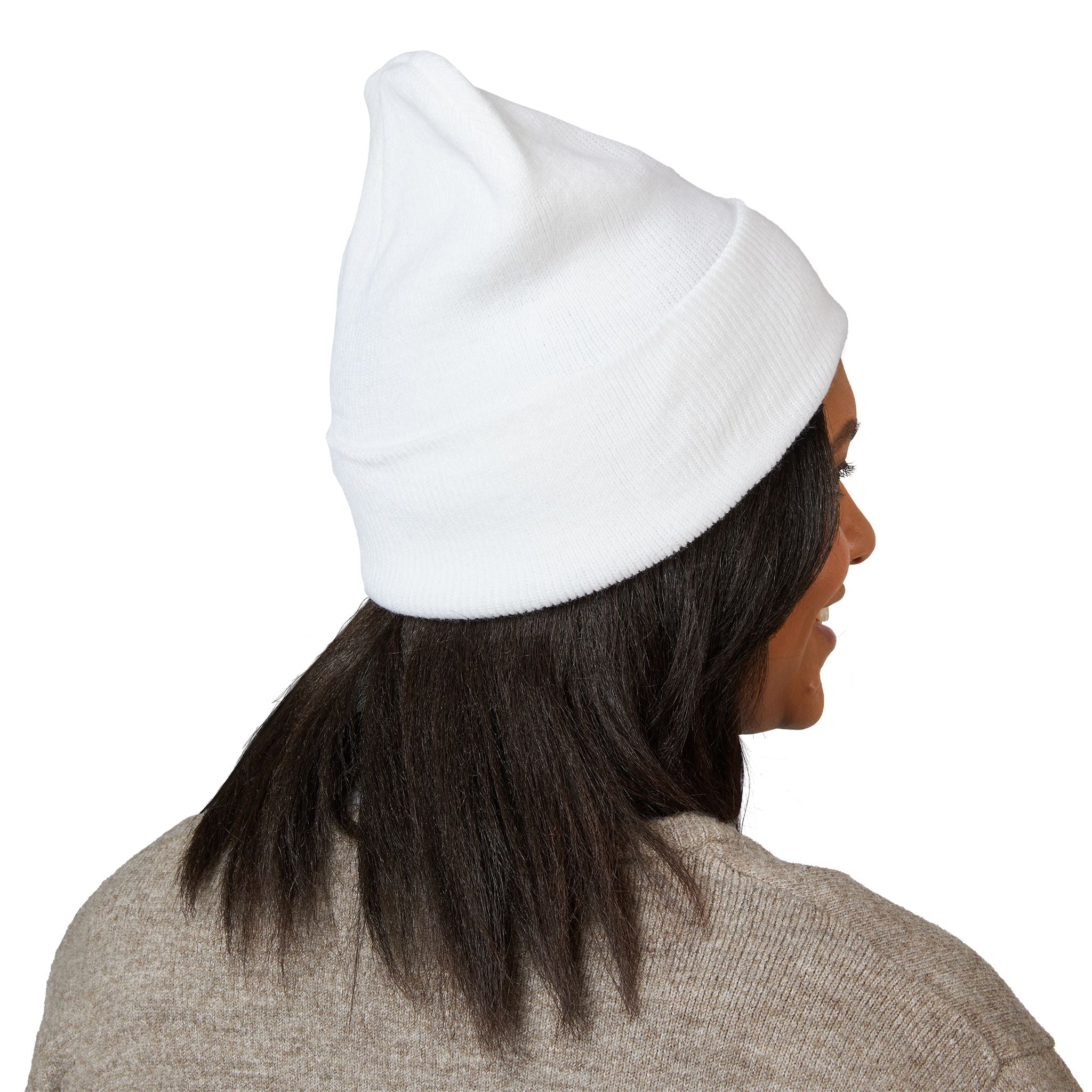 Embroidered 'S' Classic Cuffed Beanie — Minimal Monogram Knit Hat