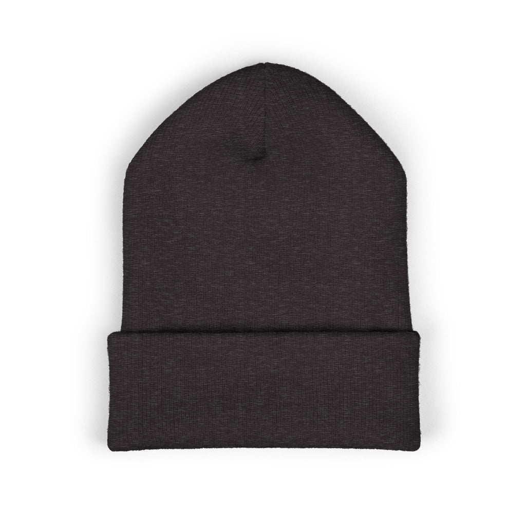 Embroidered 'S' Classic Cuffed Beanie — Minimal Monogram Knit Hat