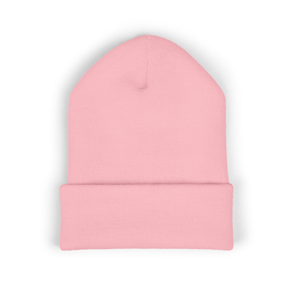 Embroidered 'S' Classic Cuffed Beanie — Minimal Monogram Knit Hat