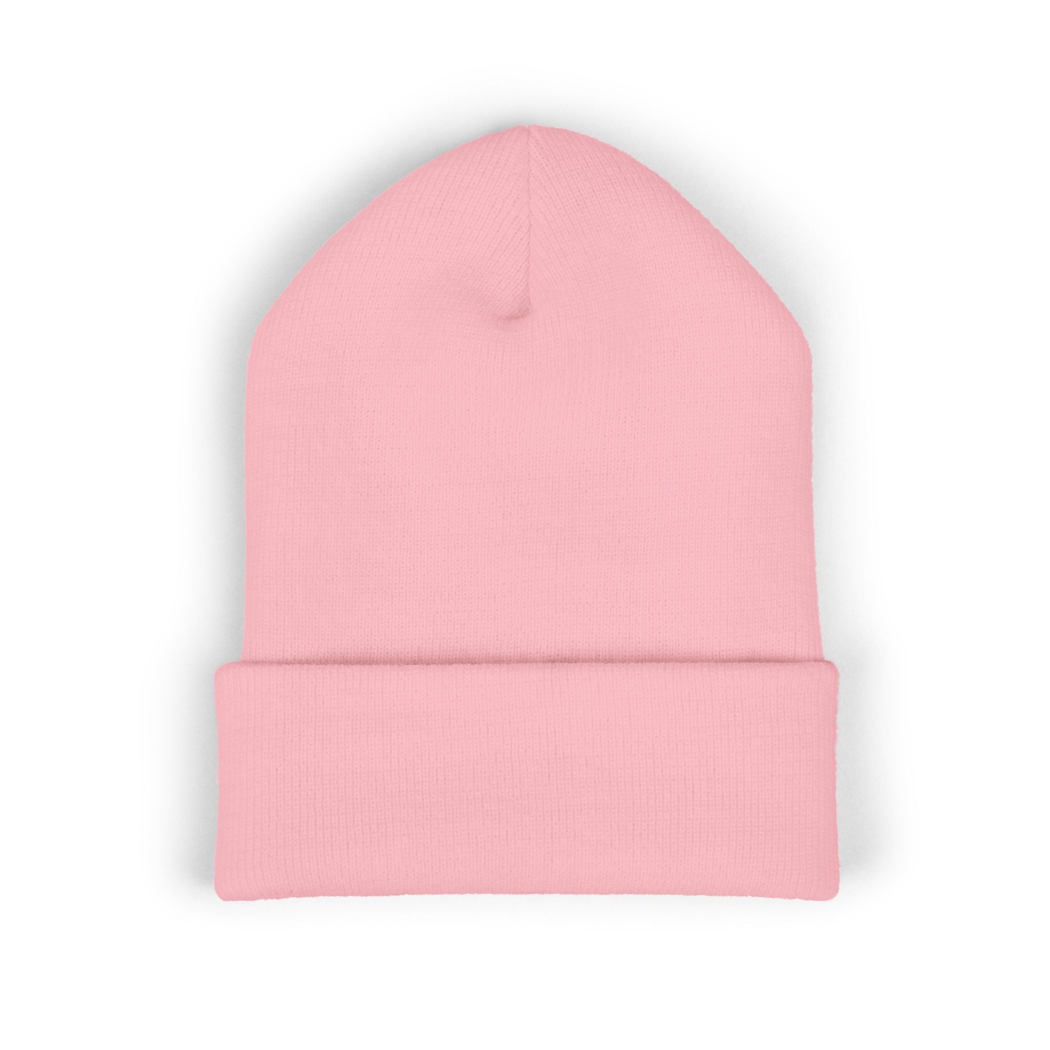 Embroidered 'S' Classic Cuffed Beanie — Minimal Monogram Knit Hat