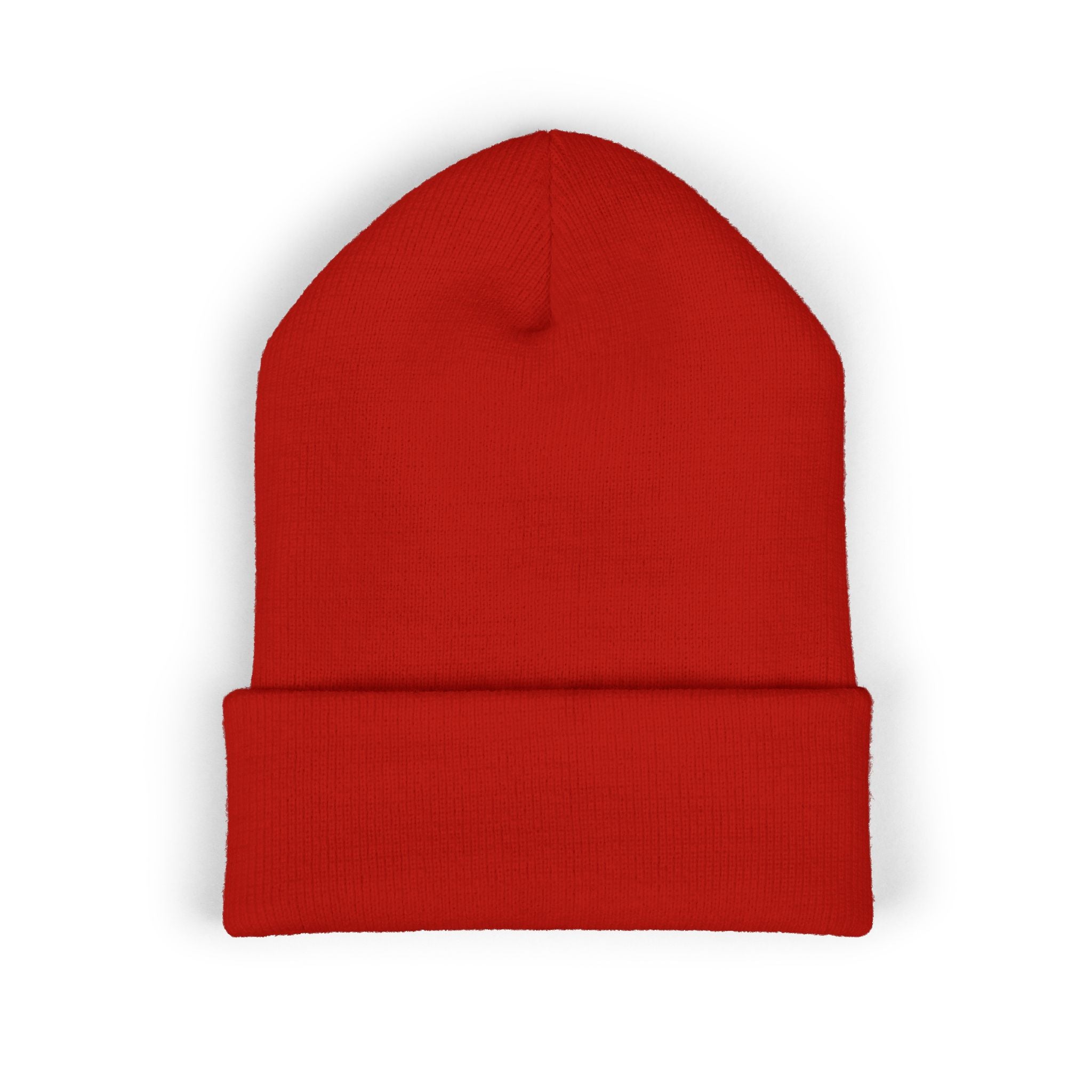 Embroidered 'S' Classic Cuffed Beanie — Minimal Monogram Knit Hat