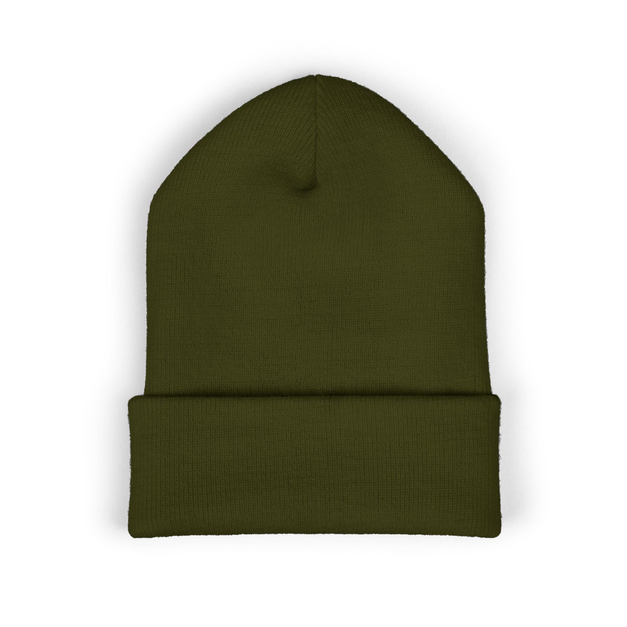 Embroidered 'S' Classic Cuffed Beanie — Minimal Monogram Knit Hat