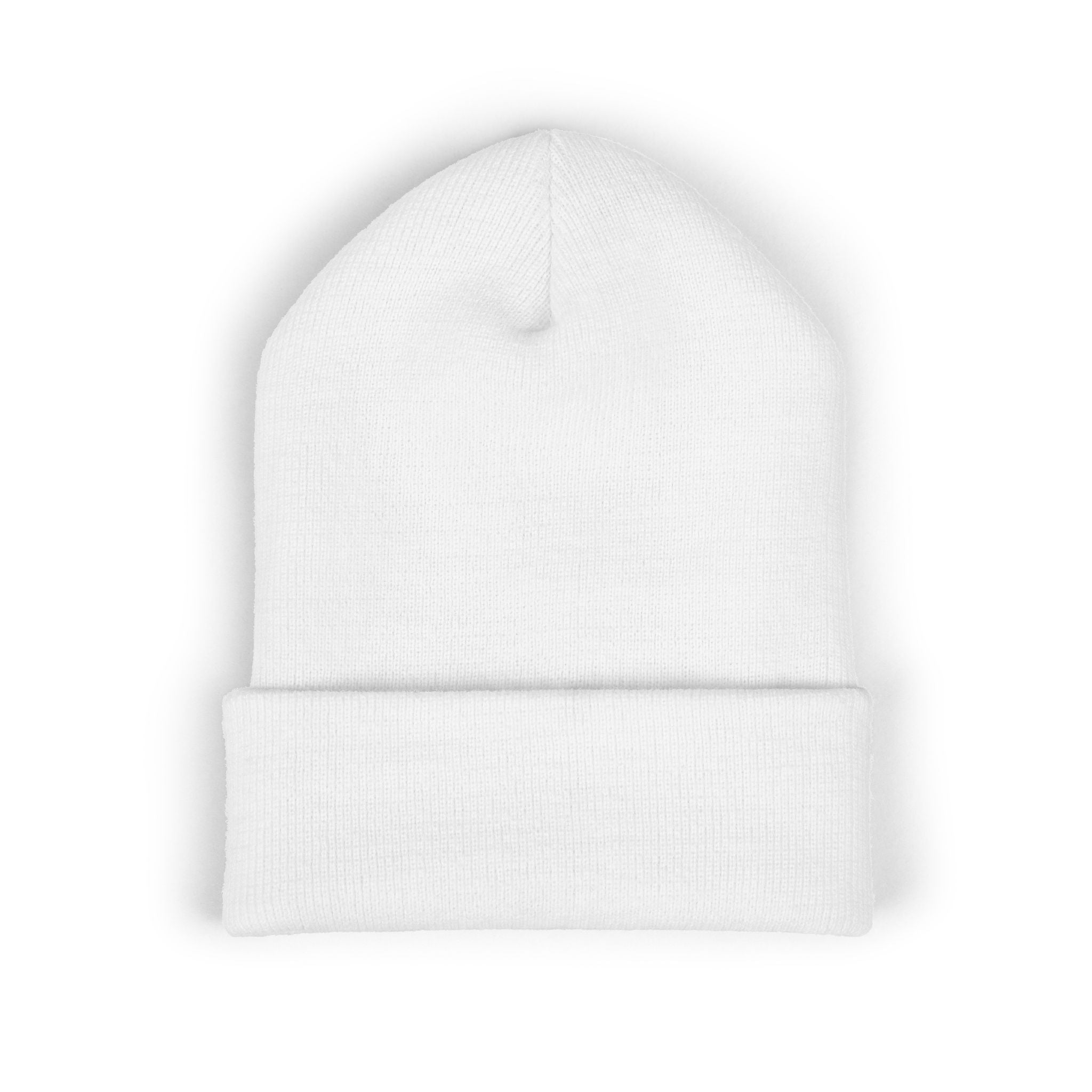 Embroidered 'S' Classic Cuffed Beanie — Minimal Monogram Knit Hat