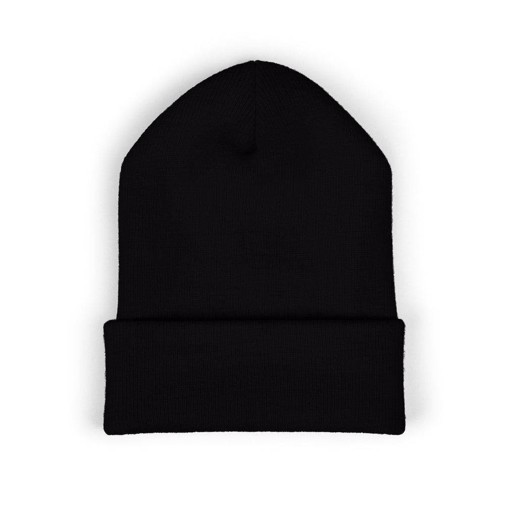Embroidered 'S' Classic Cuffed Beanie — Minimal Monogram Knit Hat