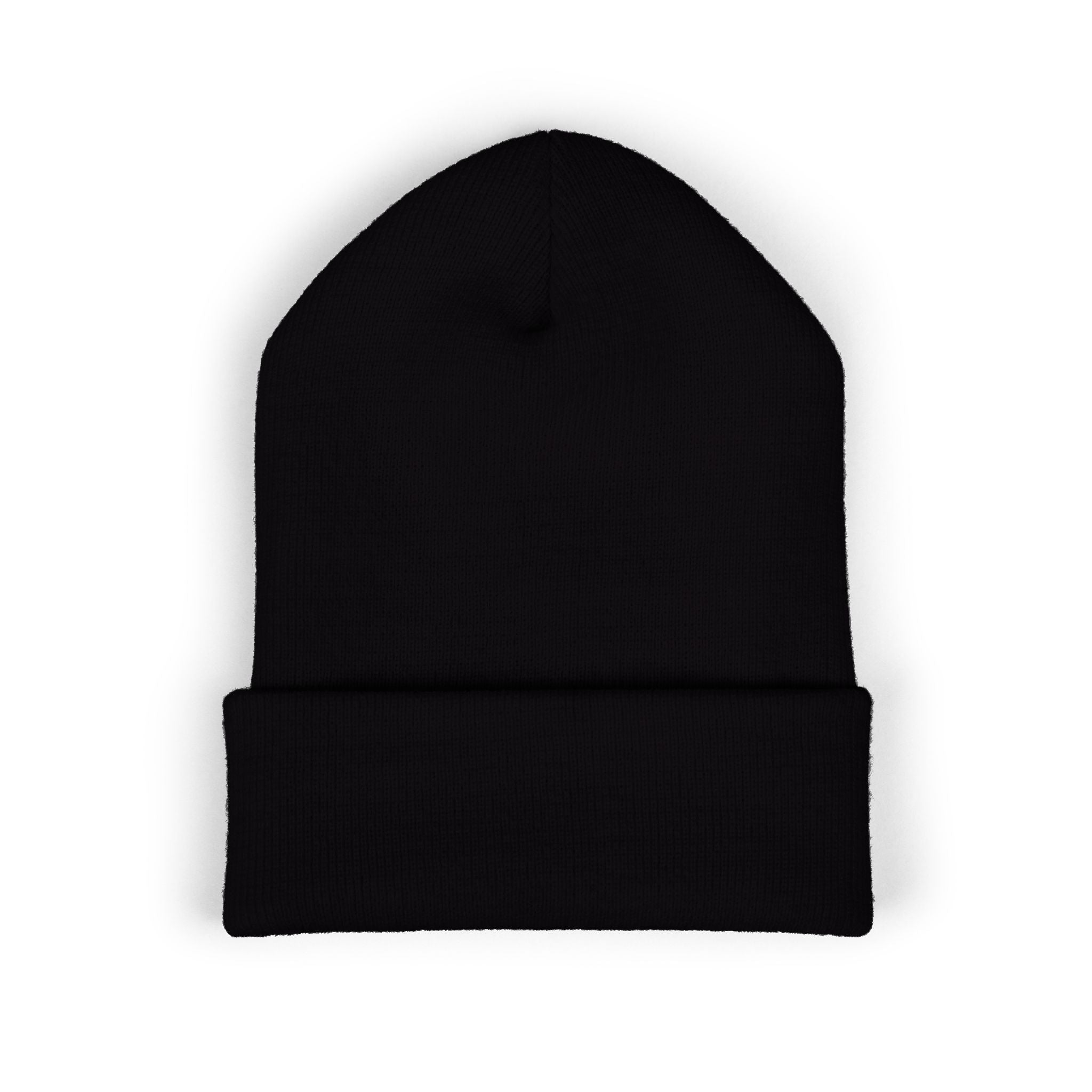Embroidered 'S' Classic Cuffed Beanie — Minimal Monogram Knit Hat