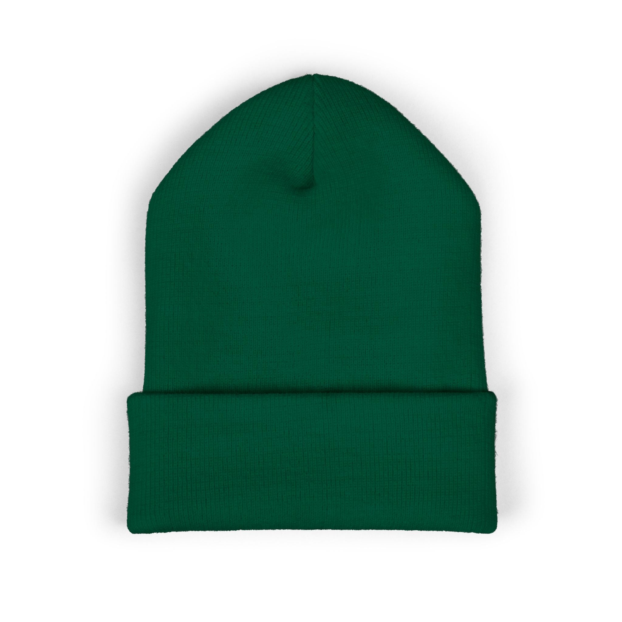 Embroidered 'S' Classic Cuffed Beanie — Minimal Monogram Knit Hat