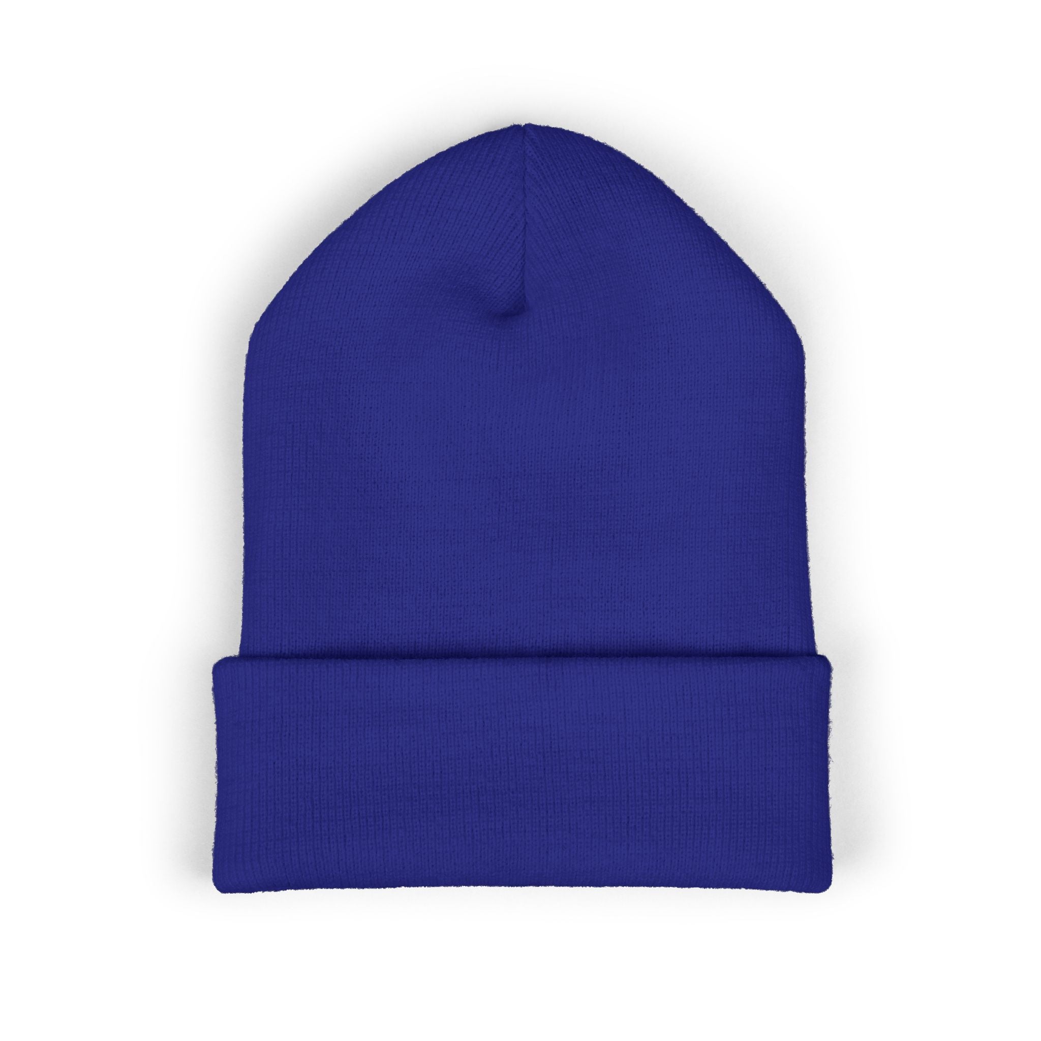 Embroidered 'S' Classic Cuffed Beanie — Minimal Monogram Knit Hat