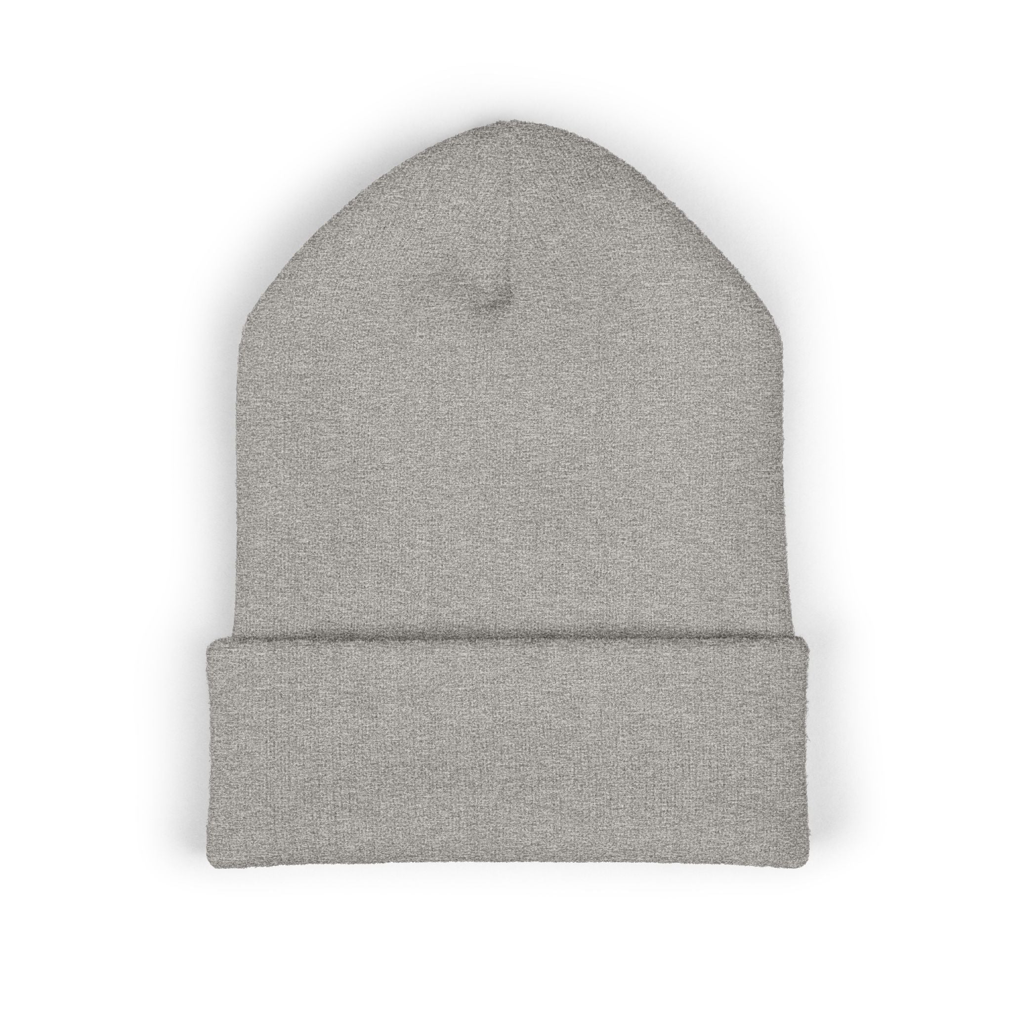 Embroidered 'S' Classic Cuffed Beanie — Minimal Monogram Knit Hat