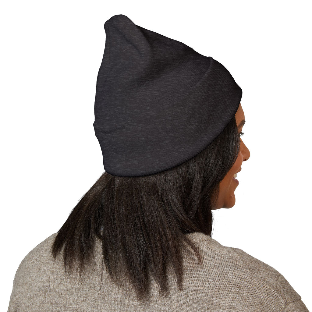Embroidered 'S' Classic Cuffed Beanie — Minimal Monogram Knit Hat
